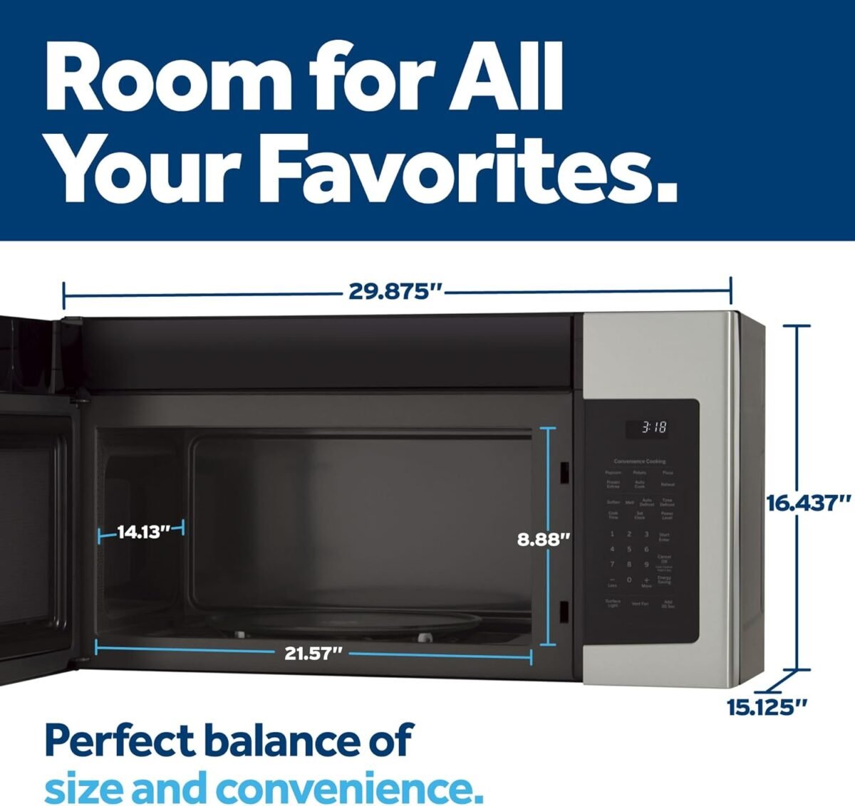 1749644854 ge jnm3184rpss 1.8 cu. ft. over the range microwave oven with recirculating venting 12.8 in stainless steel.jpg
