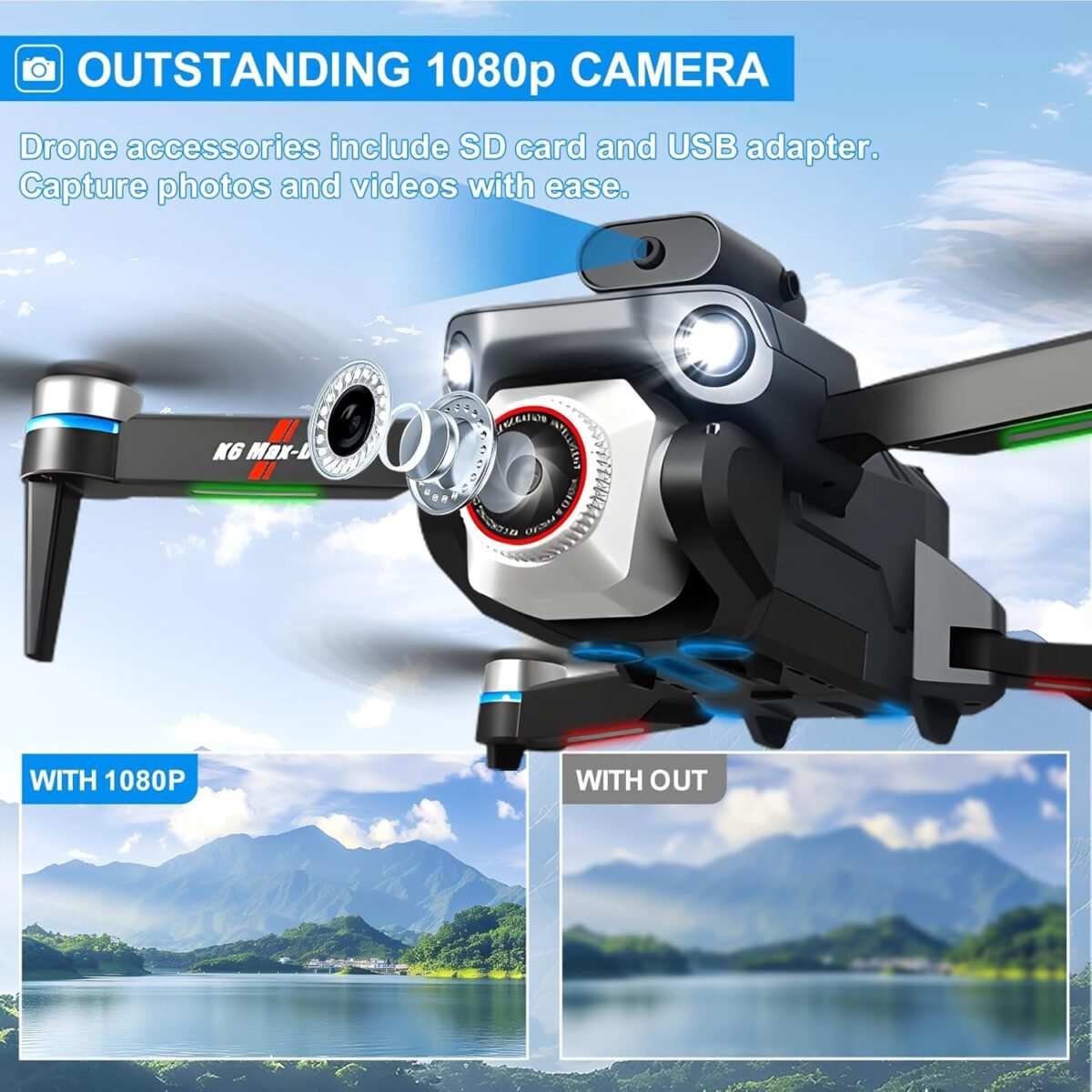 1749803189 1080p hd foldable drone with led lightswifi fpv3d flipsone key returnheadless modeobstacle avoidanceapp screen remote controlbuilt in sd storageunder 249g2 batteries.jpg