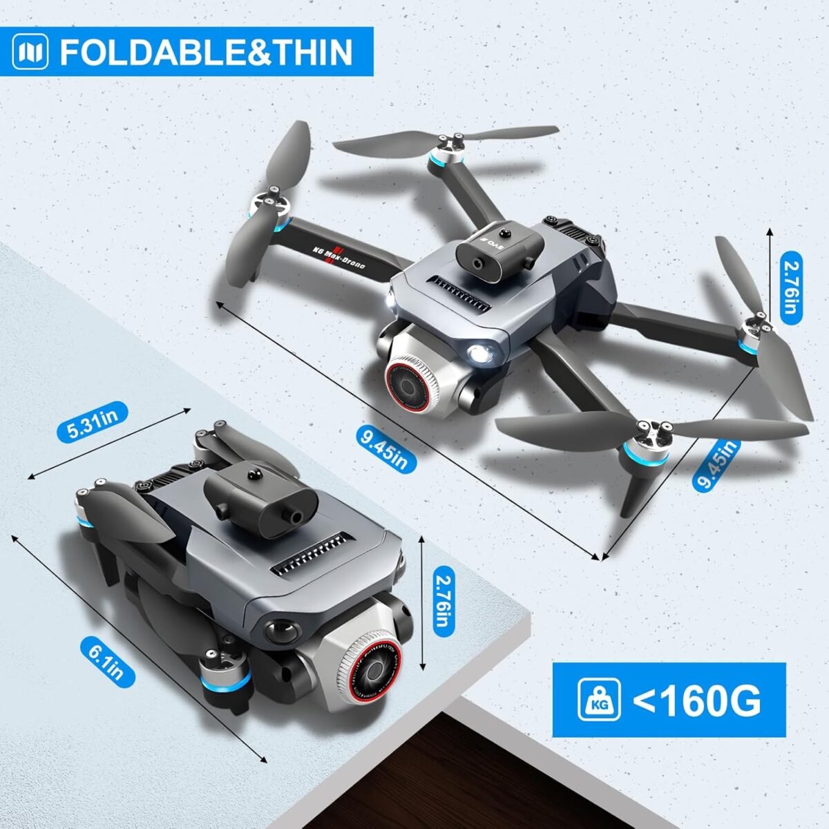 1749803196 1080p hd foldable drone with led lightswifi fpv3d flipsone key returnheadless modeobstacle avoidanceapp screen remote controlbuilt in sd storageunder 249g2 batteries.jpg