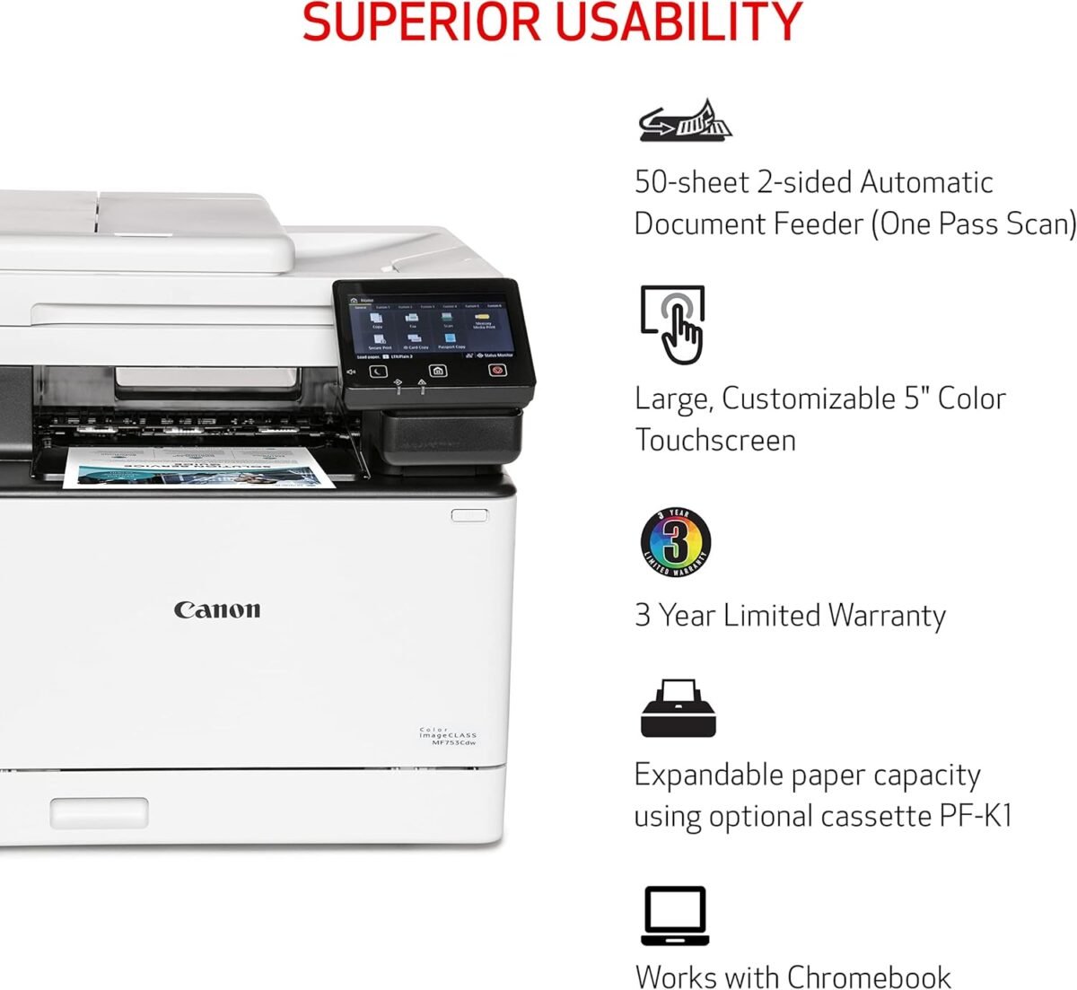 1749806668 canon color imageclass mf753cdw wireless duplex laser printer all in one with scanner copier fax auto document feeder mobile ready 3 year limited warranty 35 ppm white.jpg