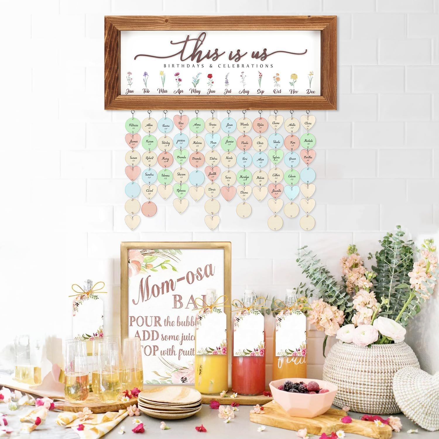 1749812982 toarti vintage family birthday calendar wall hanging with 100pcs wood tags16x6 rustic framed birthday anniversary reminder board diy birthday tracker plaque gift for friendmothergrandma.jpg