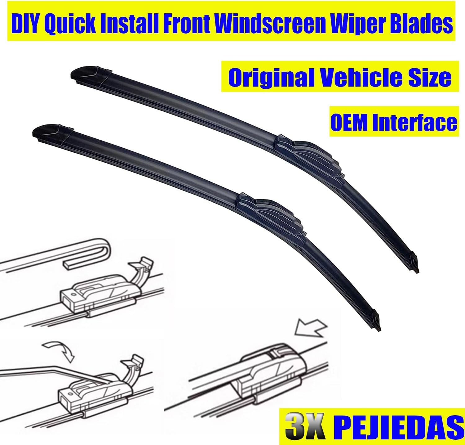1749817685 3 x oem wiper blades replacement wiper blades for hyundai santa fe 2019 2023elantra gt 2018 2020kia sportage 2017 2023sorento 2016 2020 26 16 front wipers 12 rear wiper blades.jpg