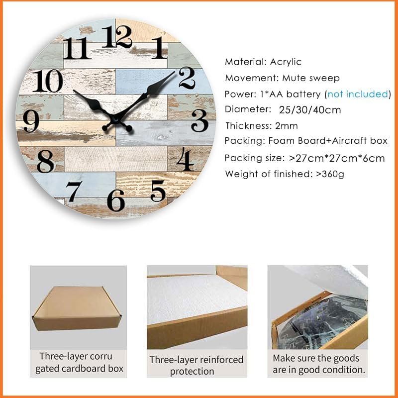 1749836278 vintage wall clockssilent non ticking wall clocksbattery operated round wall clock 12 12inchhome decor.jpg