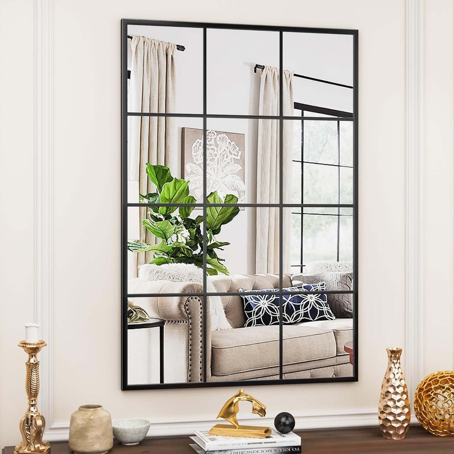 1749836776 suidia wall mirror rectangular 24 x 36 window decorative mirrors metal framed wall decor farmhouse mirror window pane mirror wall decor for bedroom living room entryway rectangle black.jpg
