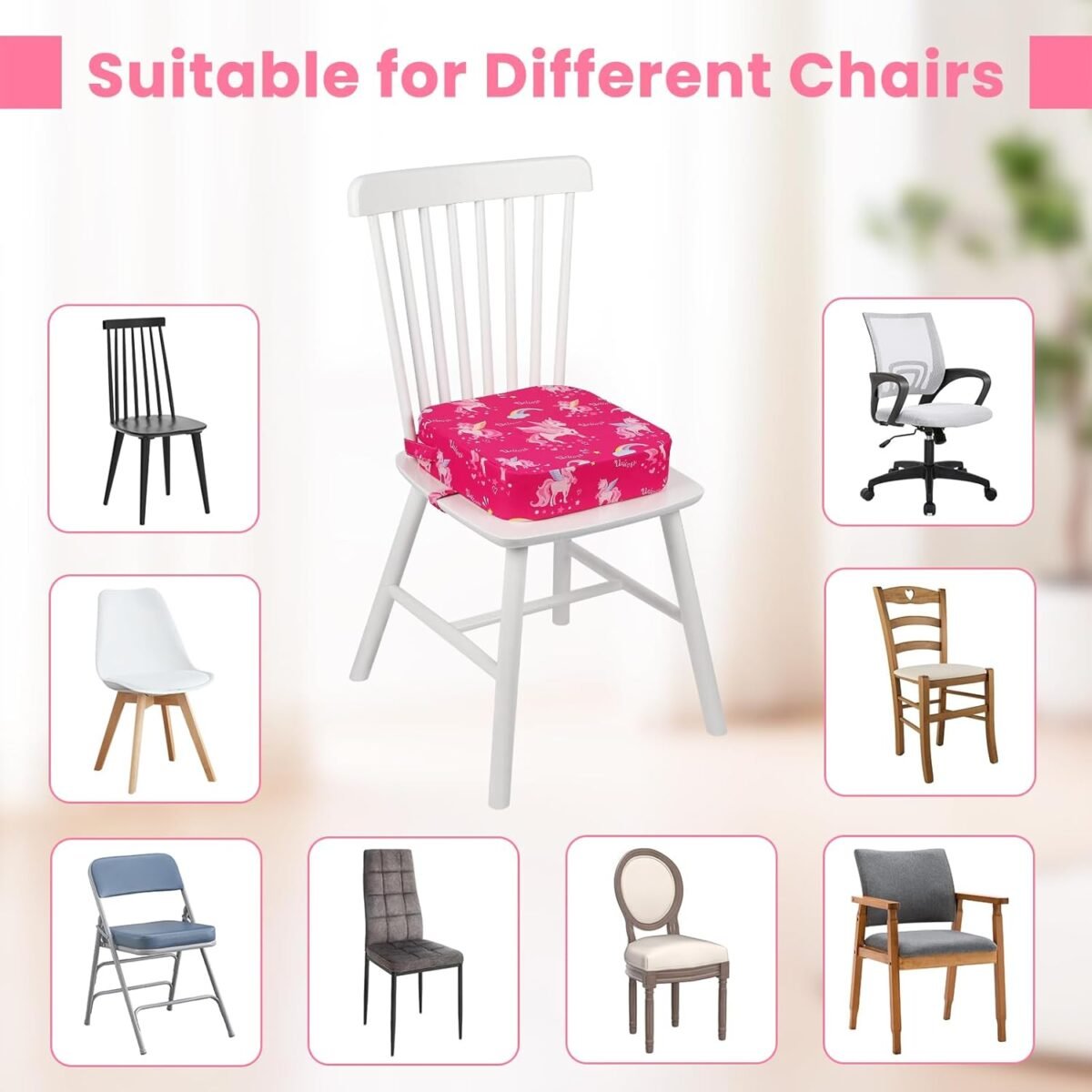1749845534 toddler booster seat for dining table kids booster seat for kitchen chair with non slip bottom portable detachable washable increasing cushion with 2 adjustable straps unicorn.jpg
