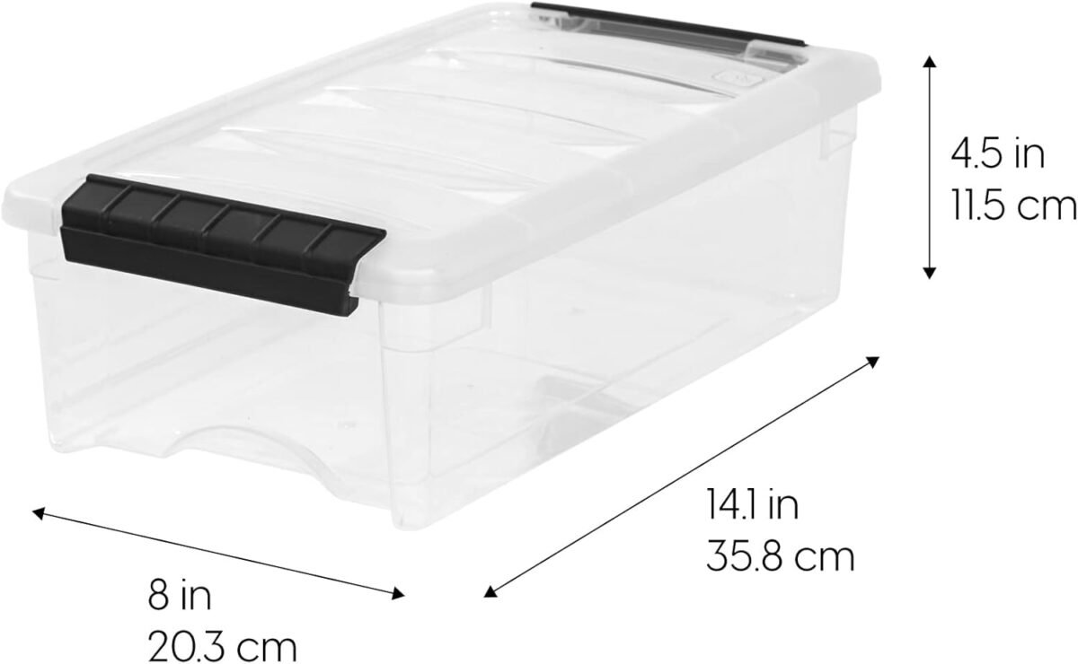 1749853543 iris usa 6 qt stackable plastic storage bins with lids 10 pack bpa free made in usa see through organizing solution latches durable nestable containers secure pull handle clear.jpg