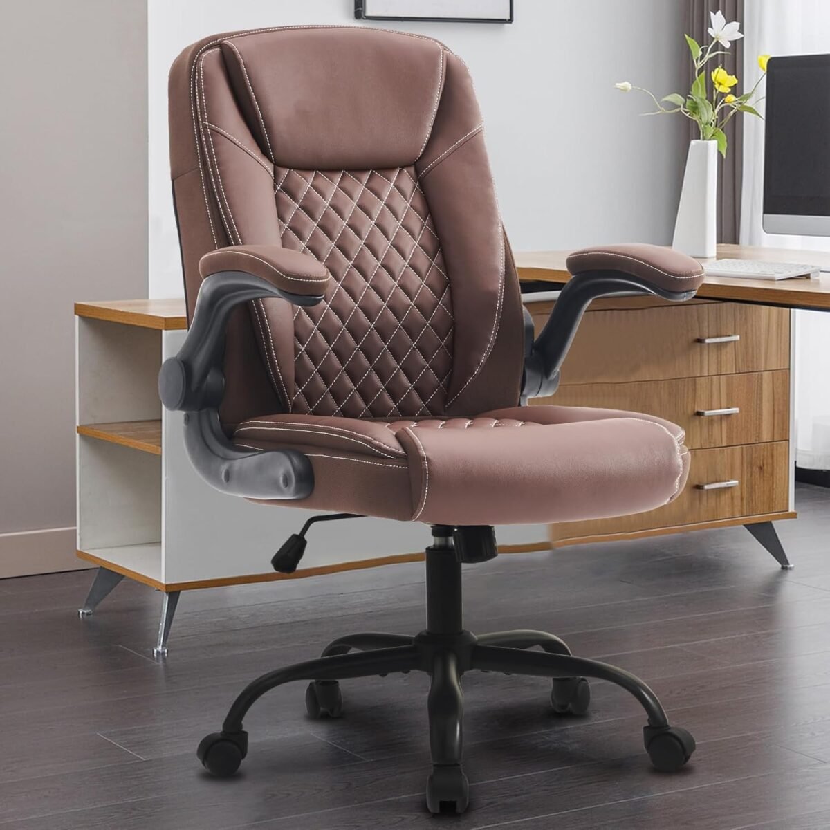 1749853828 office executive computer chair with adjustable flip up armresthigh back gaming ergonomic breathable leather chairs adjustable swivel desk chair with rocking function.jpg