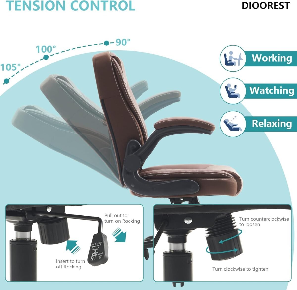 1749853831 office executive computer chair with adjustable flip up armresthigh back gaming ergonomic breathable leather chairs adjustable swivel desk chair with rocking function.jpg