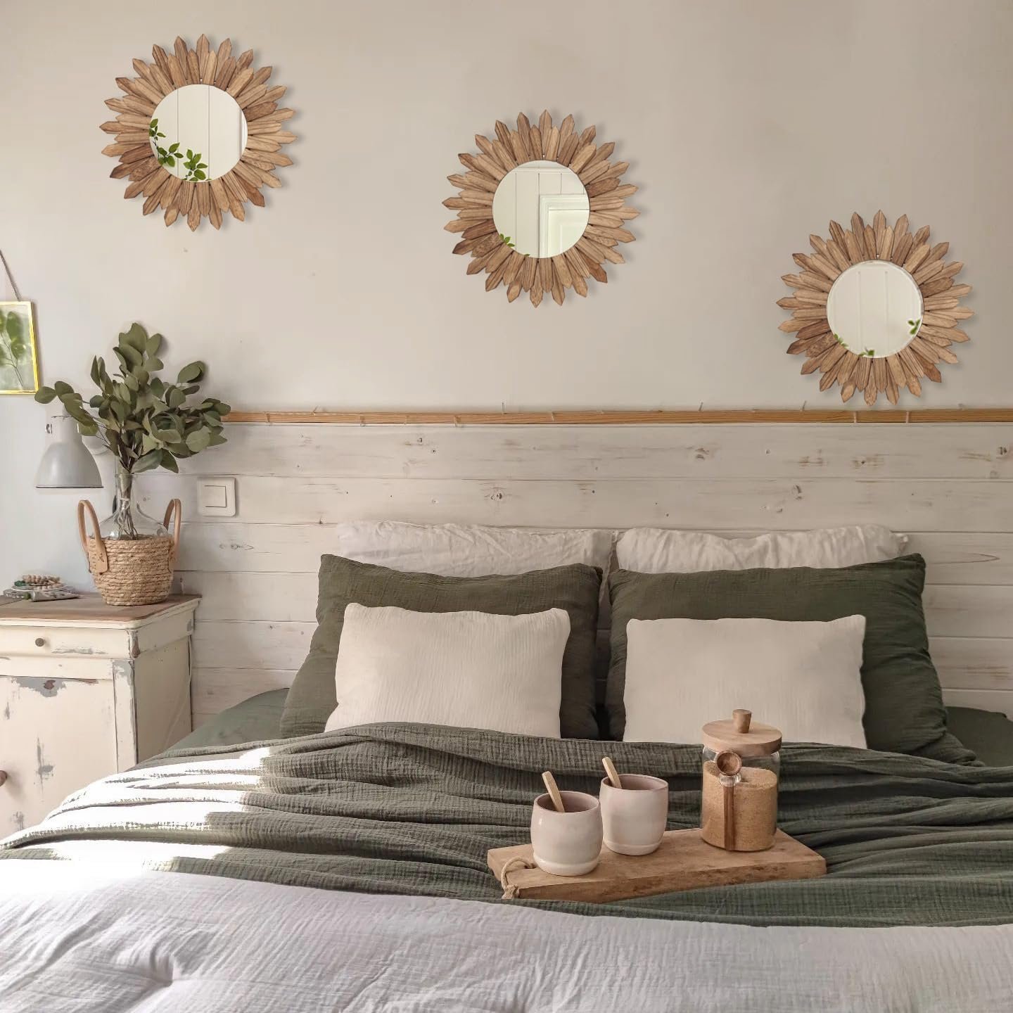 1749860198 losour boho wall decor sunburst mirror 3 pack rustic round wood mirror 12 inch boho mirror home decor farmhouse room decorations for bedroom living room entryway.jpg