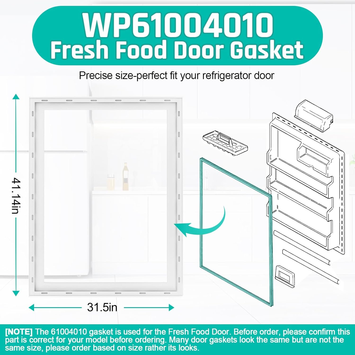 1749877836 upgraded 61004010 wp61004010 refrigerator fresh food door seal replacement compatible with may tag ama na ad miral jenn air refrigerator replaces 61002056 665864 ap4071093 gasket part.jpg