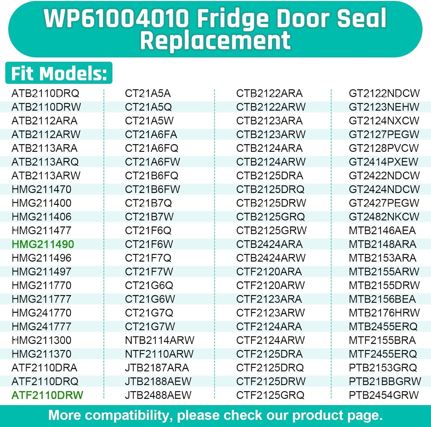 1749877841 upgraded 61004010 wp61004010 refrigerator fresh food door seal replacement compatible with may tag ama na ad miral jenn air refrigerator replaces 61002056 665864 ap4071093 gasket part.jpg
