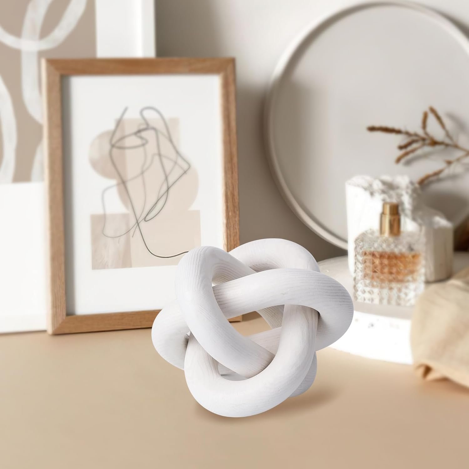 1749896476 3 link wood chain link decorwhite knot decorcoffee table decorhand carved farmhouse decor for homeboho decor for shelf entryway table scape decoration white.jpg