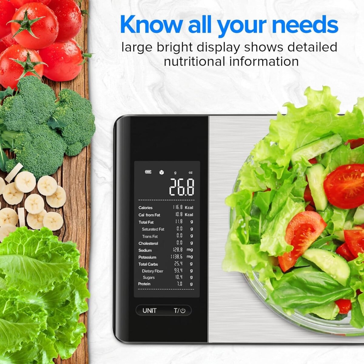 1749900247 smart food kitchen scale with nutritional calculator free app with 19 nutrients tracking calorie marco digital weight grams and ounces for weight loss premium stainless steel 22lb.jpg