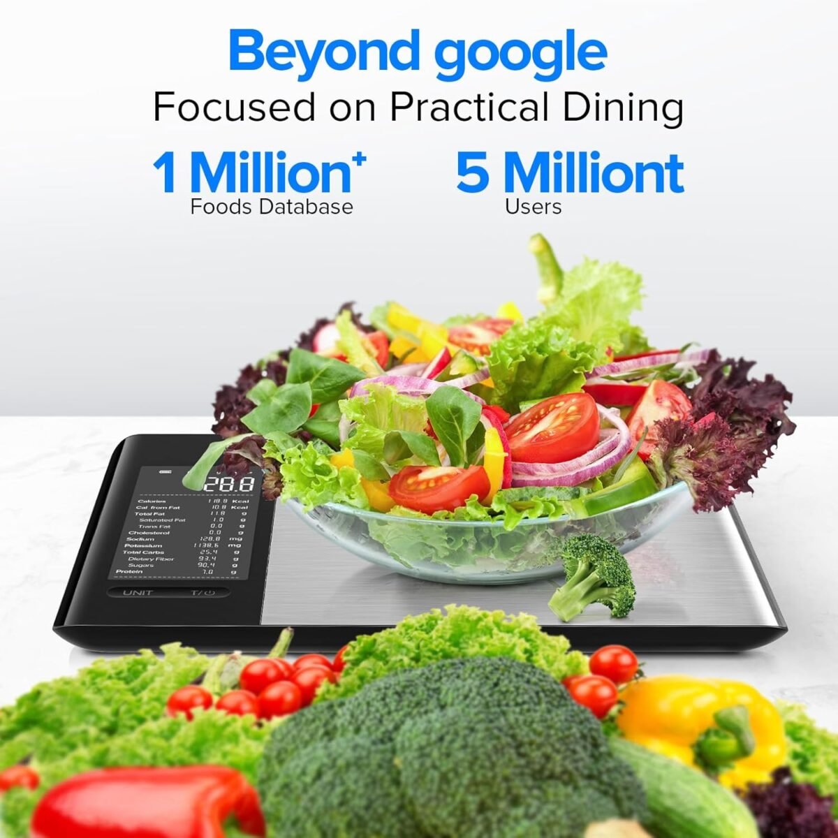 1749900248 smart food kitchen scale with nutritional calculator free app with 19 nutrients tracking calorie marco digital weight grams and ounces for weight loss premium stainless steel 22lb.jpg