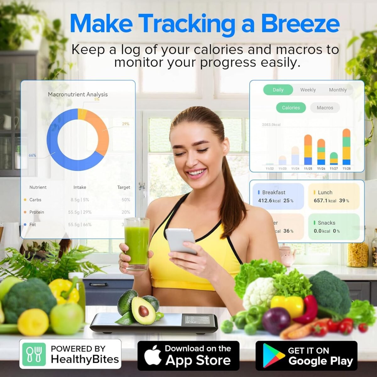 1749900249 smart food kitchen scale with nutritional calculator free app with 19 nutrients tracking calorie marco digital weight grams and ounces for weight loss premium stainless steel 22lb.jpg