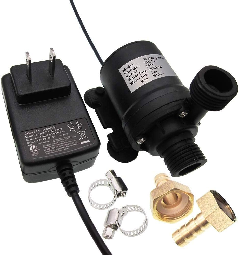 1749906244 dc 12v solar hot water heater circulation brushless little pump with etl listed dc power supply adapter low noise 780lh 206gph 5m16ft for home brewing recirculation system.jpg