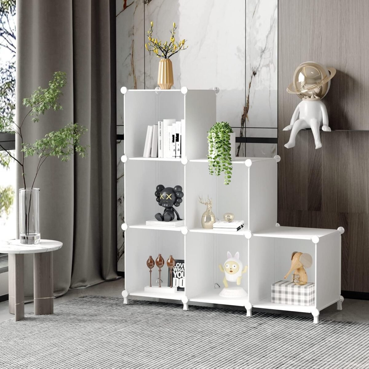 1749913590 awtatos cube storage organizer storage cubes shelves bookshelf 6 cube closet organizers and storage diy stackable plastic clothes organizer shelving for bedroom home white.jpg