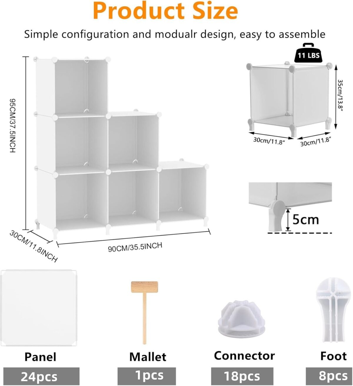 1749913591 awtatos cube storage organizer storage cubes shelves bookshelf 6 cube closet organizers and storage diy stackable plastic clothes organizer shelving for bedroom home white.jpg