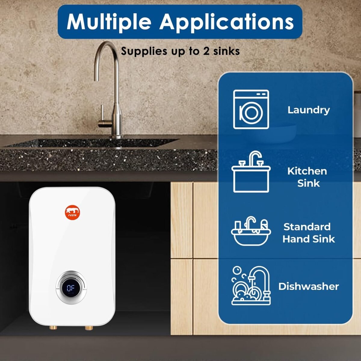 1749928405 instant electric tankless water heater 220240v， fvstr small smart water heater self modulating no standby losses，under sink kitchen household shower hot water output of 2.5 gpm white 7kw.jpg