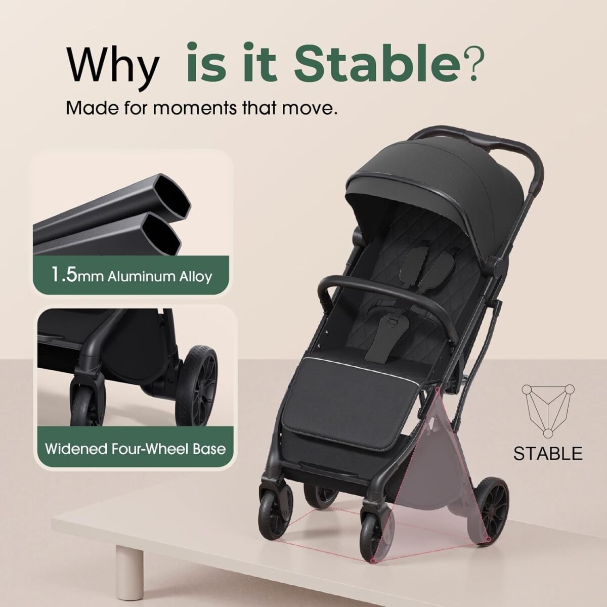 1749929268 lightweight baby travel stroller compact toddler strollers w telescoping handle cup holder storage pocket airplane carry on one hand quick fold near flat recline seat tr18 black.jpg