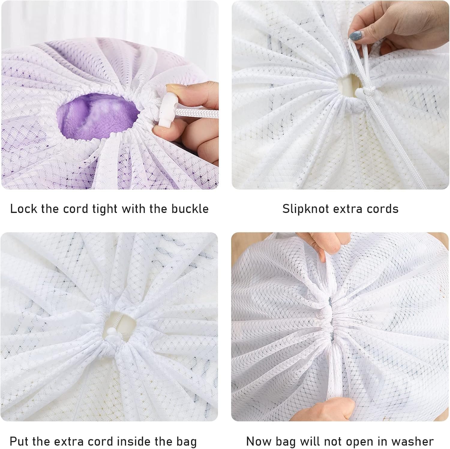 1749941638 polecasa heavy duty diamond mesh laundry bags with drawstring closure and id tag large durable laundry hamper liner washable laundry bag for travel sports dorms 24x 36 1 pack white.jpg