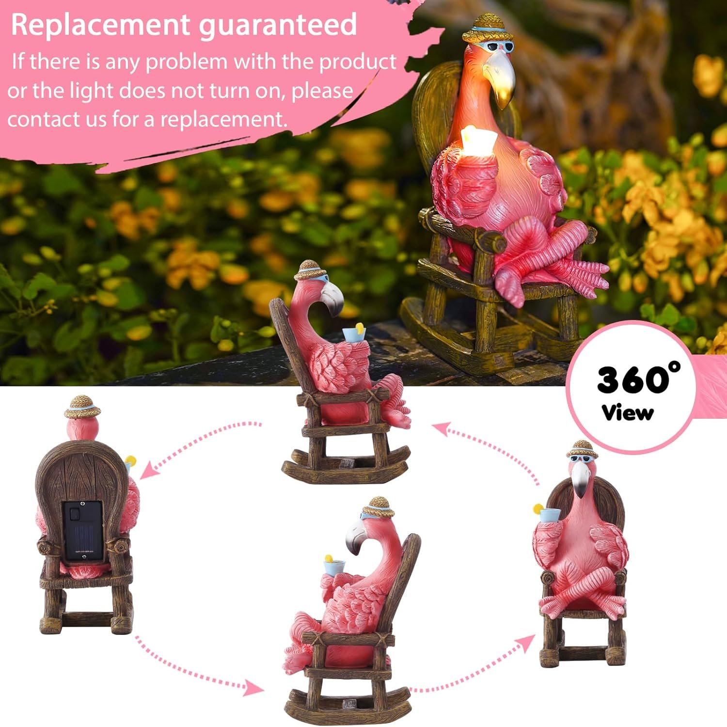 1749944680 solar flamingo statue for outdoor garden decor resin flamingo fairy garden decor suitable for home desk garden lawn patio porch decor unique gifts for mom grandma 8.1 inch.jpg