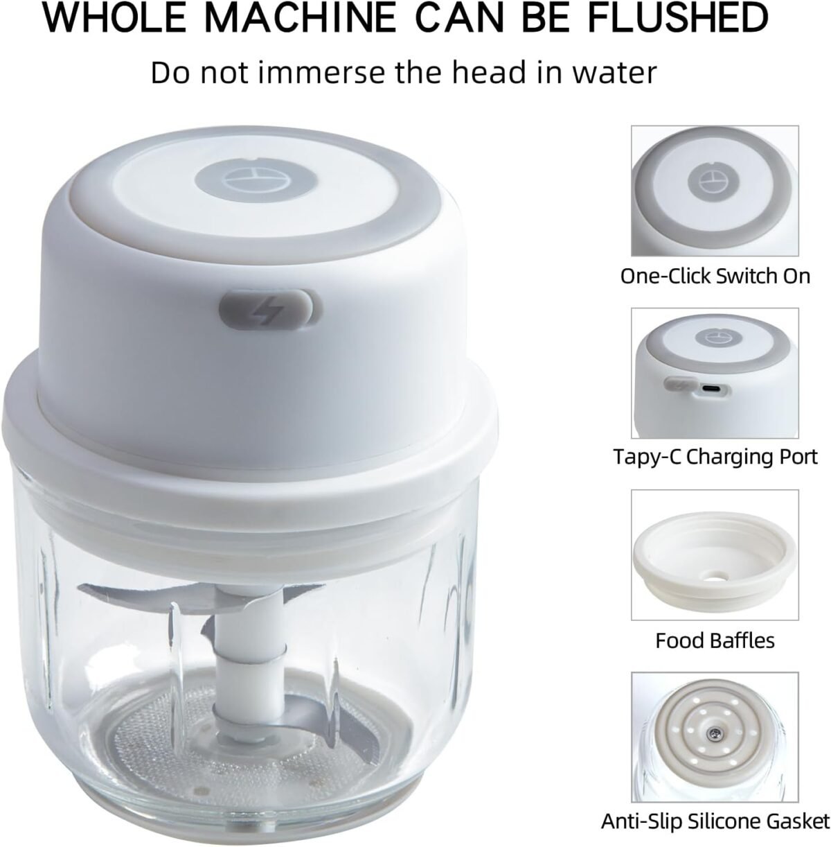 1749956318 electric garlic chopper portable small food processor 300ml glass containers with food divider waterproof body one touch press to chop onion for ginger chili fruit meat spices beans.jpg