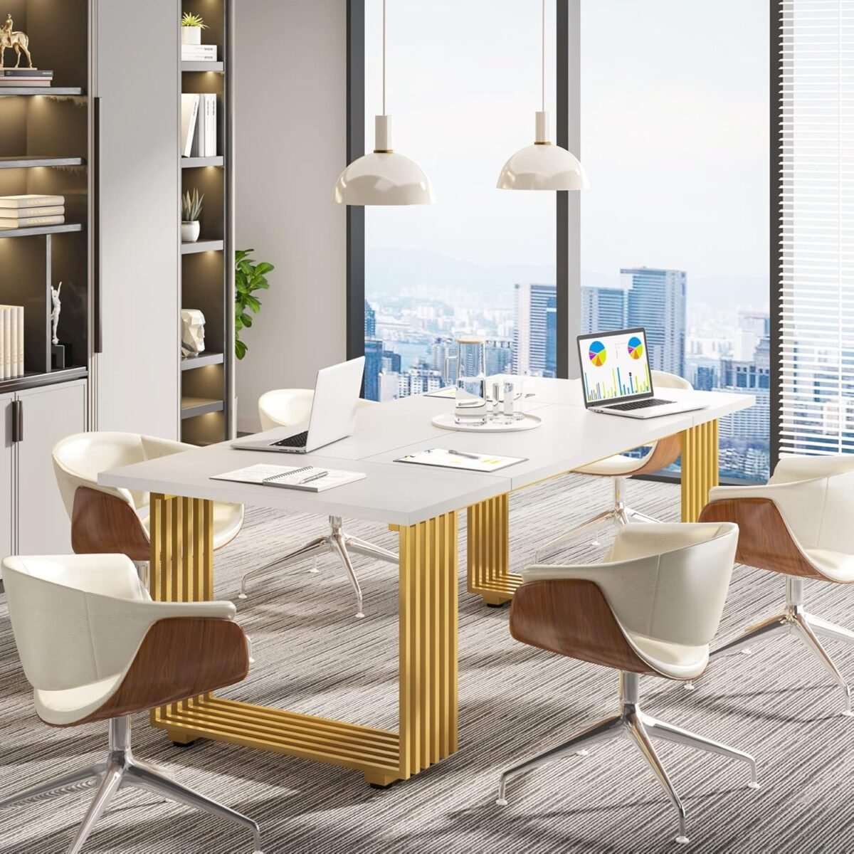 1749966821 little tree 70.9 white office desk modern executive desk with gold metal legs large home office desks wood computer desk business furniture.jpg