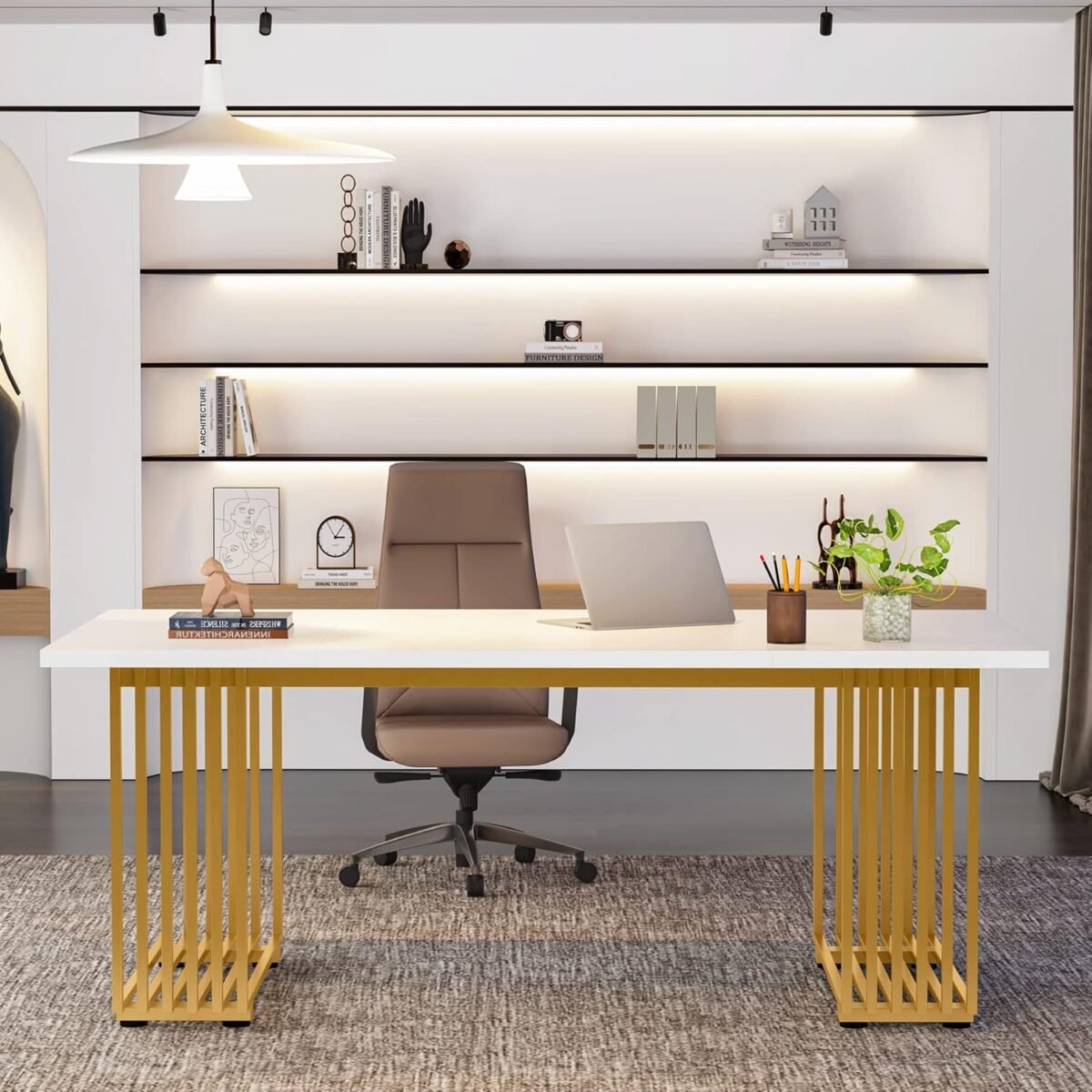 1749966823 little tree 70.9 white office desk modern executive desk with gold metal legs large home office desks wood computer desk business furniture.jpg