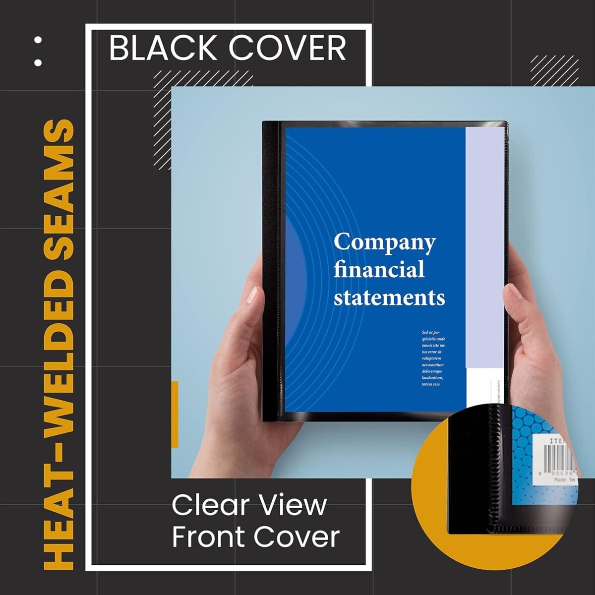 1749997000 better office products 12 pocket bound presentation book black clear view front cover 24 sheet protector pages 8.5 x 11 sheets art portfolio durable poly covers letter size 2 pack.jpg