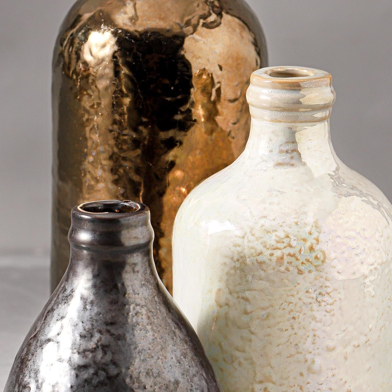 1750004034 ceramic vase set of 3 decorative vases home decor flower pampass boho modern neutral vase for living room table mantel entryway bookshelf kitchen bedroom bathroom multicolor.jpg