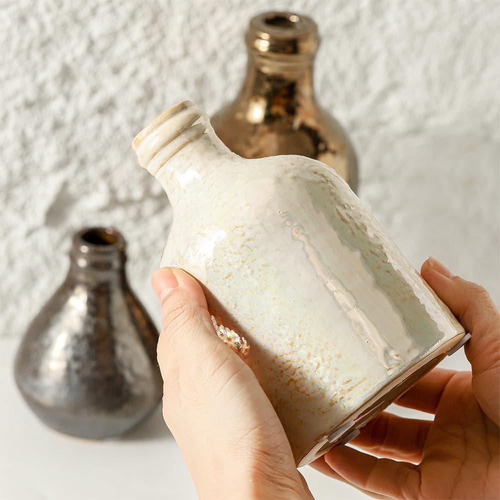 1750004040 ceramic vase set of 3 decorative vases home decor flower pampass boho modern neutral vase for living room table mantel entryway bookshelf kitchen bedroom bathroom multicolor.jpg