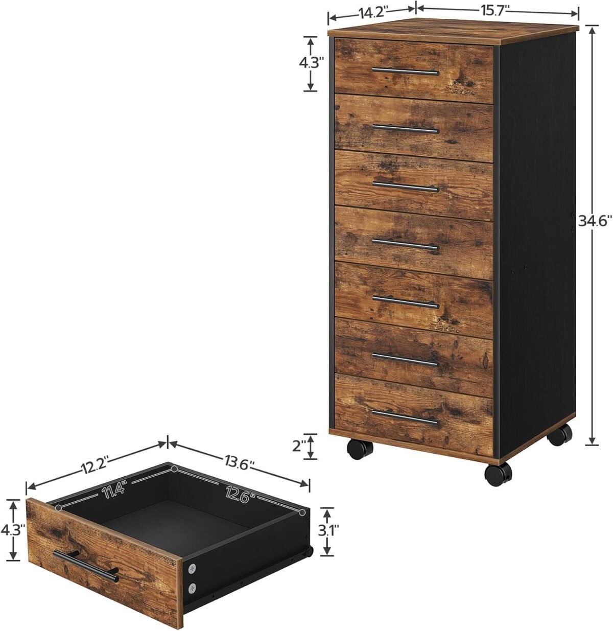 1750027320 hoobro 7 drawer chest file cabinet wooden file cabinet office cabinet with drawers storage cabinet for home office study easy assembly rustic brown and black bf07wj01.jpg