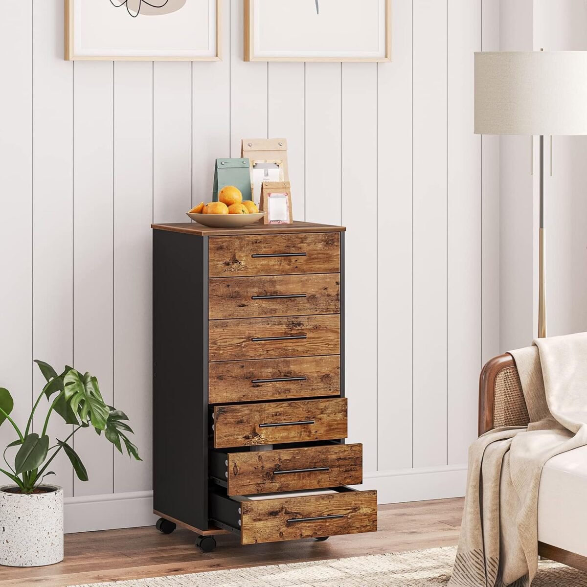 1750027324 hoobro 7 drawer chest file cabinet wooden file cabinet office cabinet with drawers storage cabinet for home office study easy assembly rustic brown and black bf07wj01.jpg