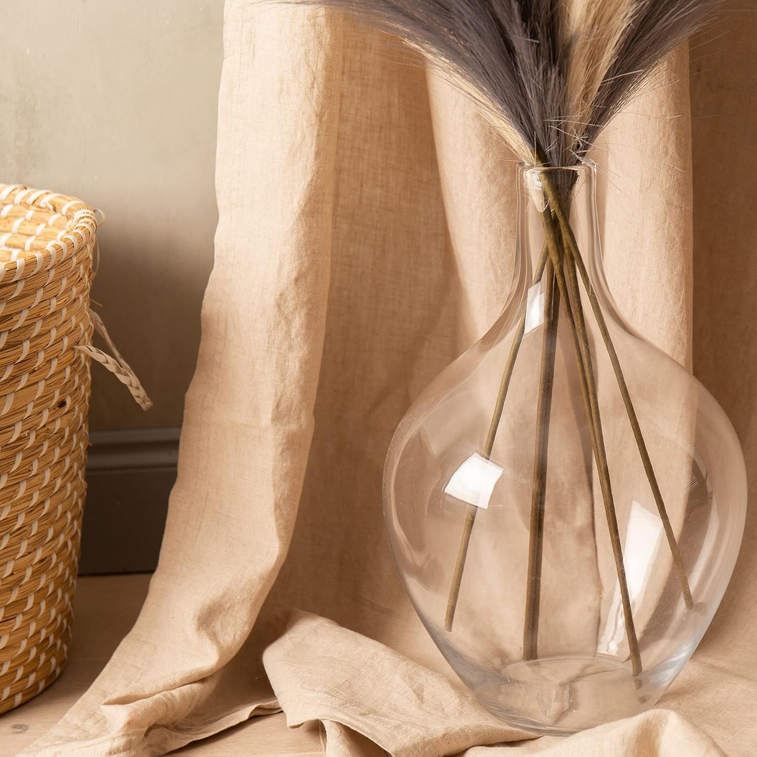 1750035255 15 tall large glass vase for decor big tall floor vase for pampas grass plants flowers decor living room floor modern decorative clear jug.jpg