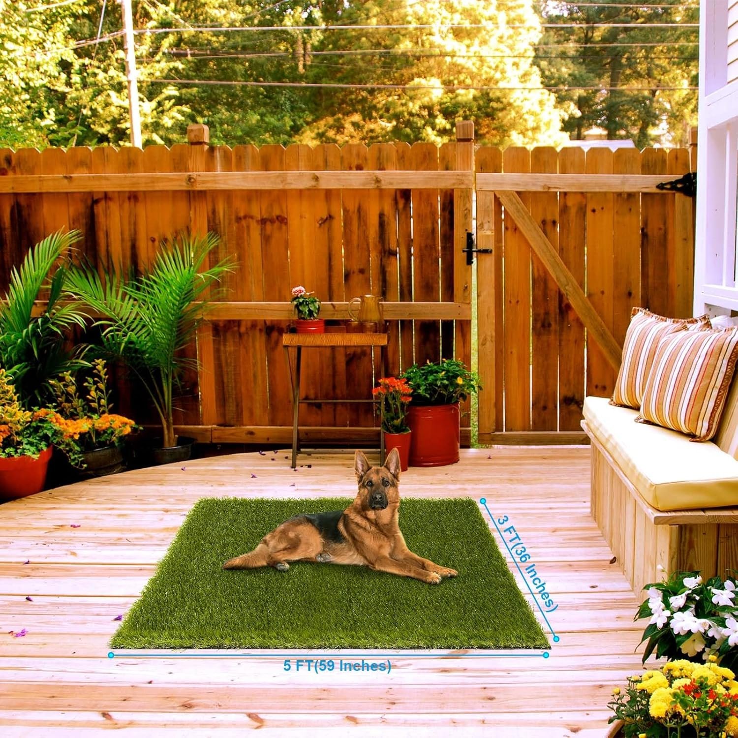 1750077154 artificial grass outdoor 3x5 ft realistic artificial turf grass rug large fake grass for dogs indoor outdoor garden lawn landscape patios decoration.jpg