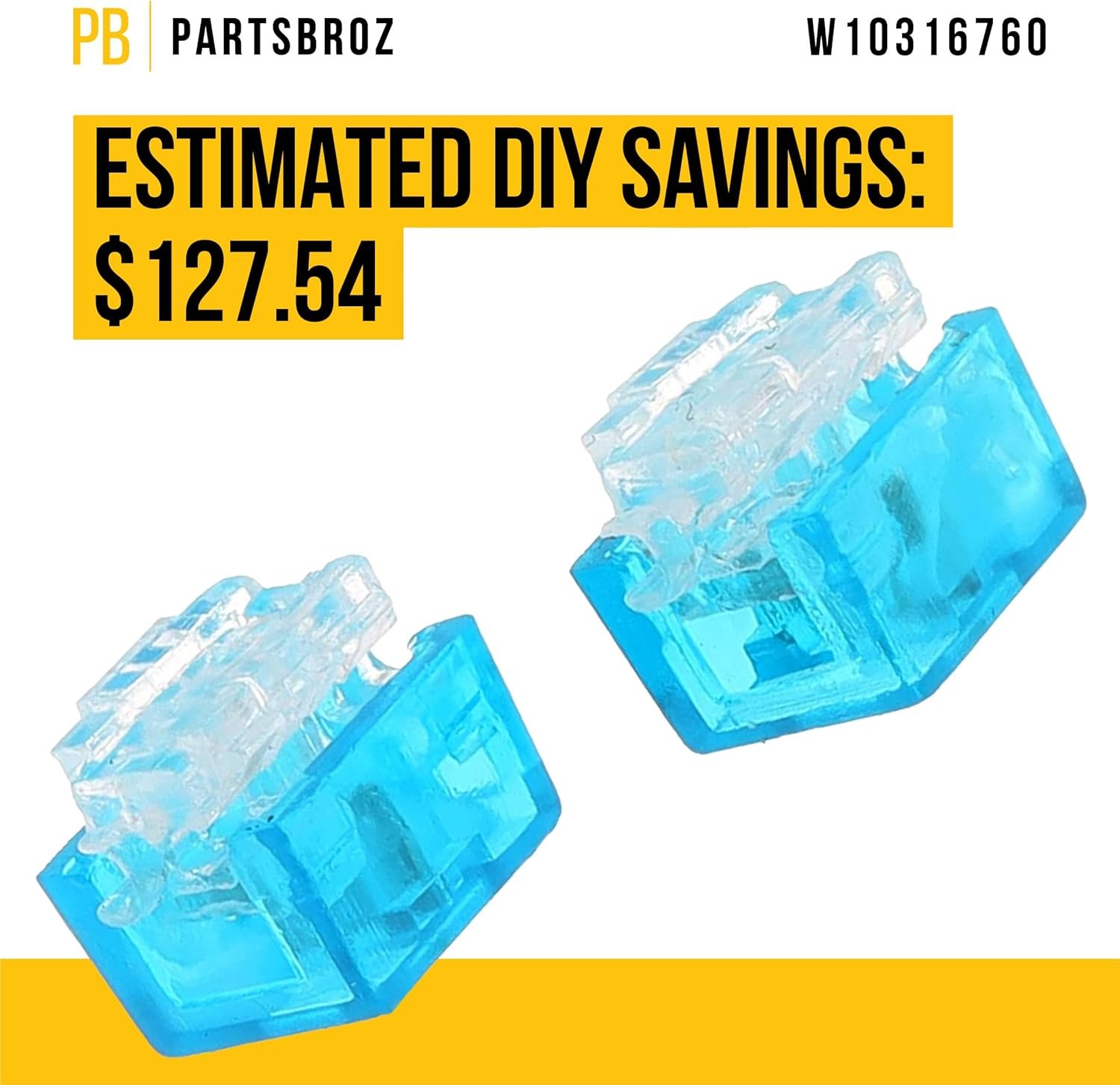 1750080038 partsbroz w10316760 thermistor sensor kit compatible with whirlpool maytag kitchenaid kenmore refrigerator replaces ap4538142 w10323459 wpw10323459 12791417 12791417sp 1876627 ps2580944.jpg