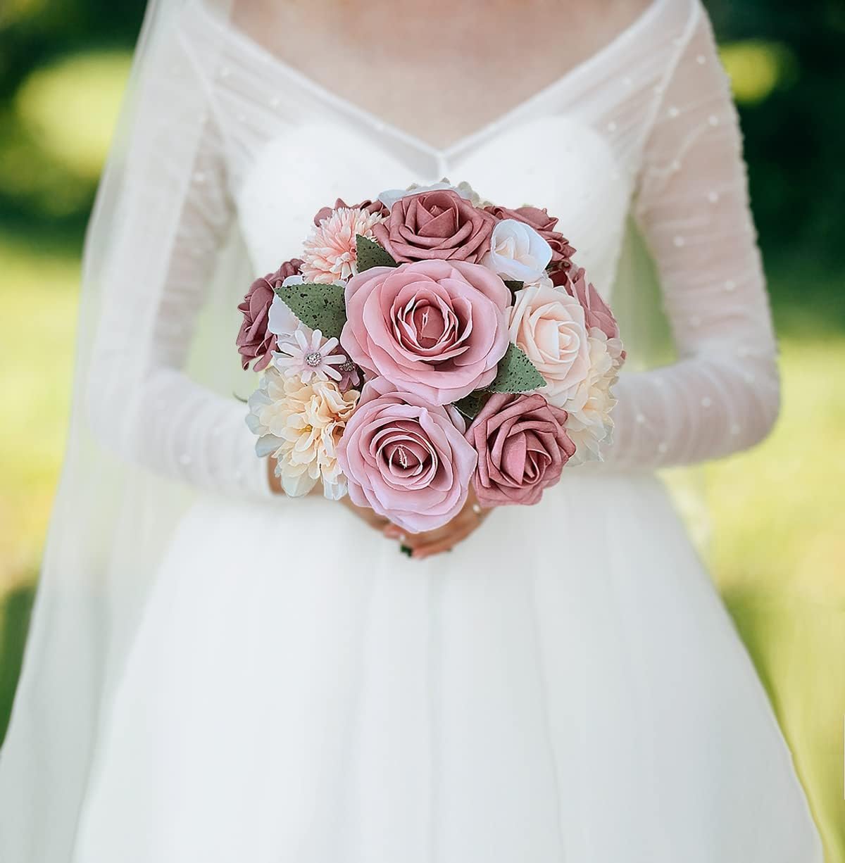 1750114564 roses artificial flowers pink bouquets box set for diy bridal wedding shower decorations fake floral arrangements for party table centerpieces home decor indoor outdoor dusty blush 19pcs.jpg