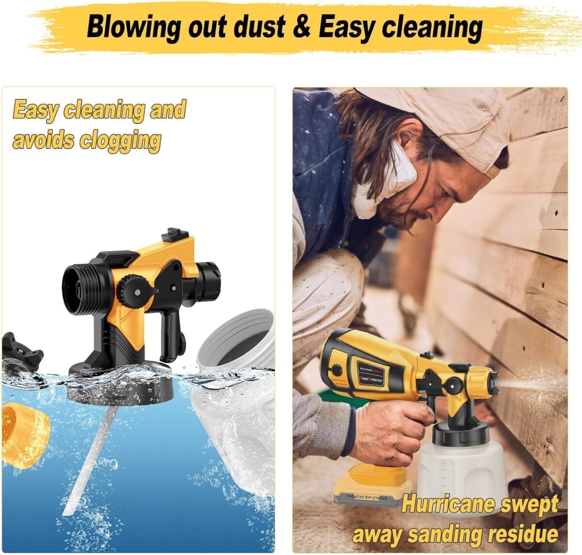 1750126622 cordless paint sprayer 30000rpm high speed for dewalt 20v battery 1400ml high capacity container spray paint gun for for house furniture painting goldnot include battery.jpg