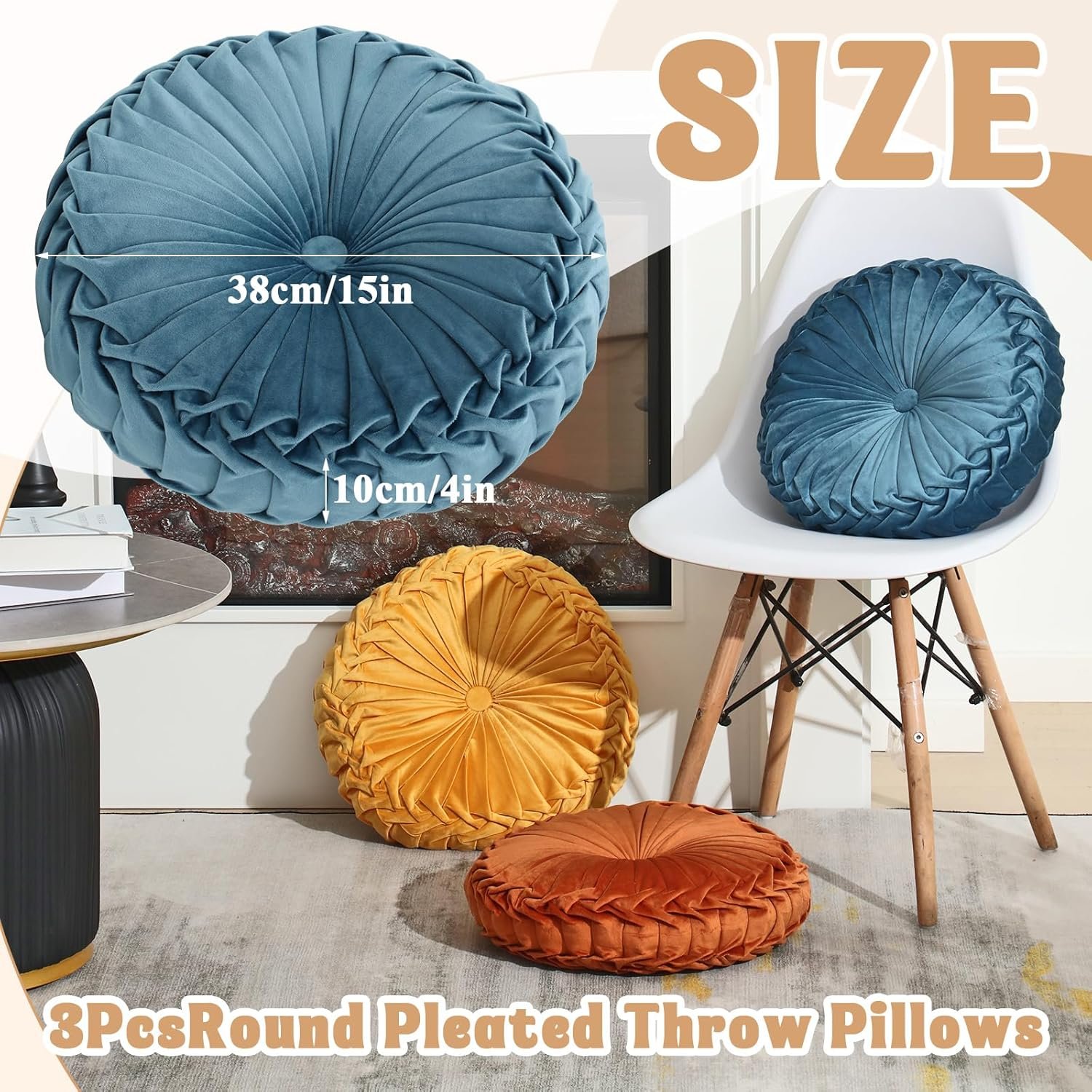 1750134929 3 pcs round pillows 15 diameter velvet pleated throw pillows accent pumpkin boho chair cushion for couch sofa chair bed home decoration 3 colorsyellow brown blue.jpg