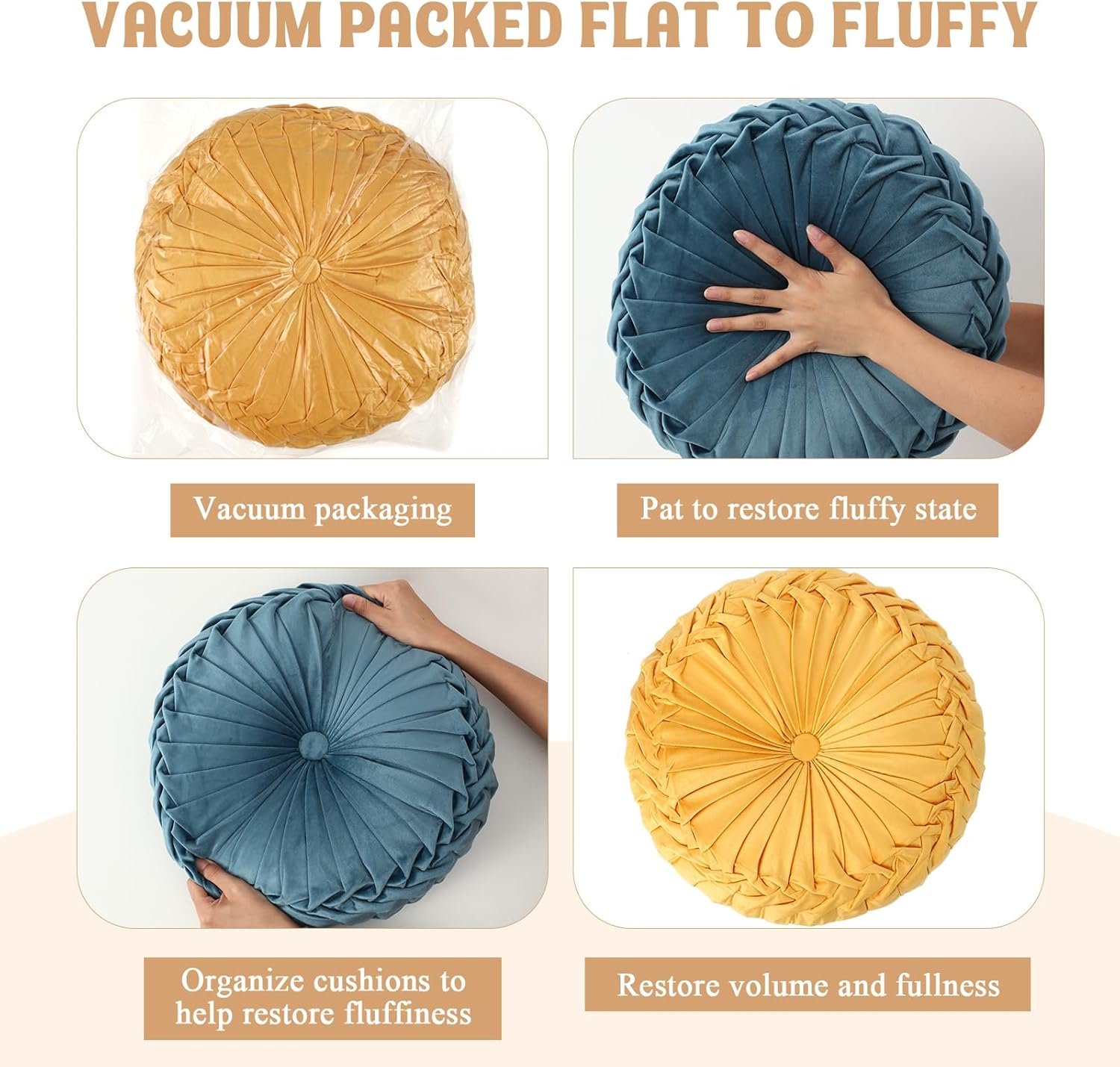 1750134933 3 pcs round pillows 15 diameter velvet pleated throw pillows accent pumpkin boho chair cushion for couch sofa chair bed home decoration 3 colorsyellow brown blue.jpg