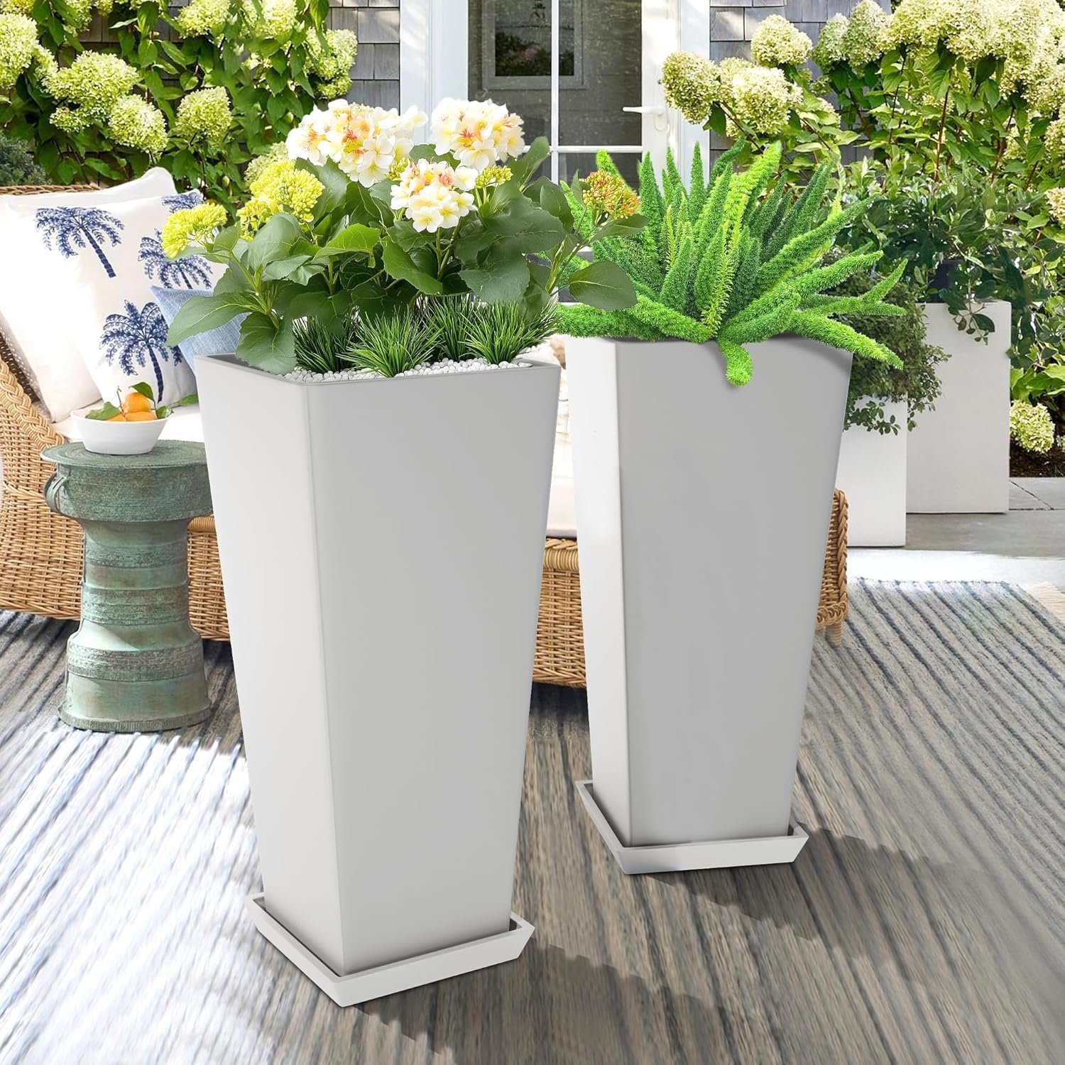 1750157950 set of 2 large planter for indoor or outdoor 24 tall flower pots tapered planters with tray for porch patio backyard large planters for outdoor indoor plants white.jpg