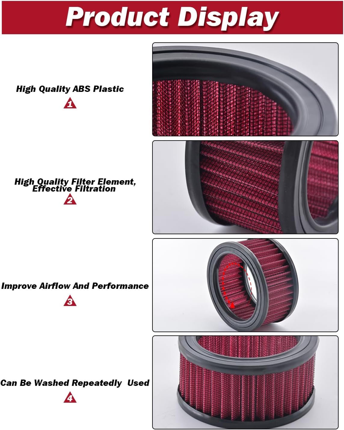 1750158519 motorcycle air cleaner intake moto air filter replacement system kit for har ley sport ster xl883 xl1200 x48 2004 2018red purple pack of 1.jpg