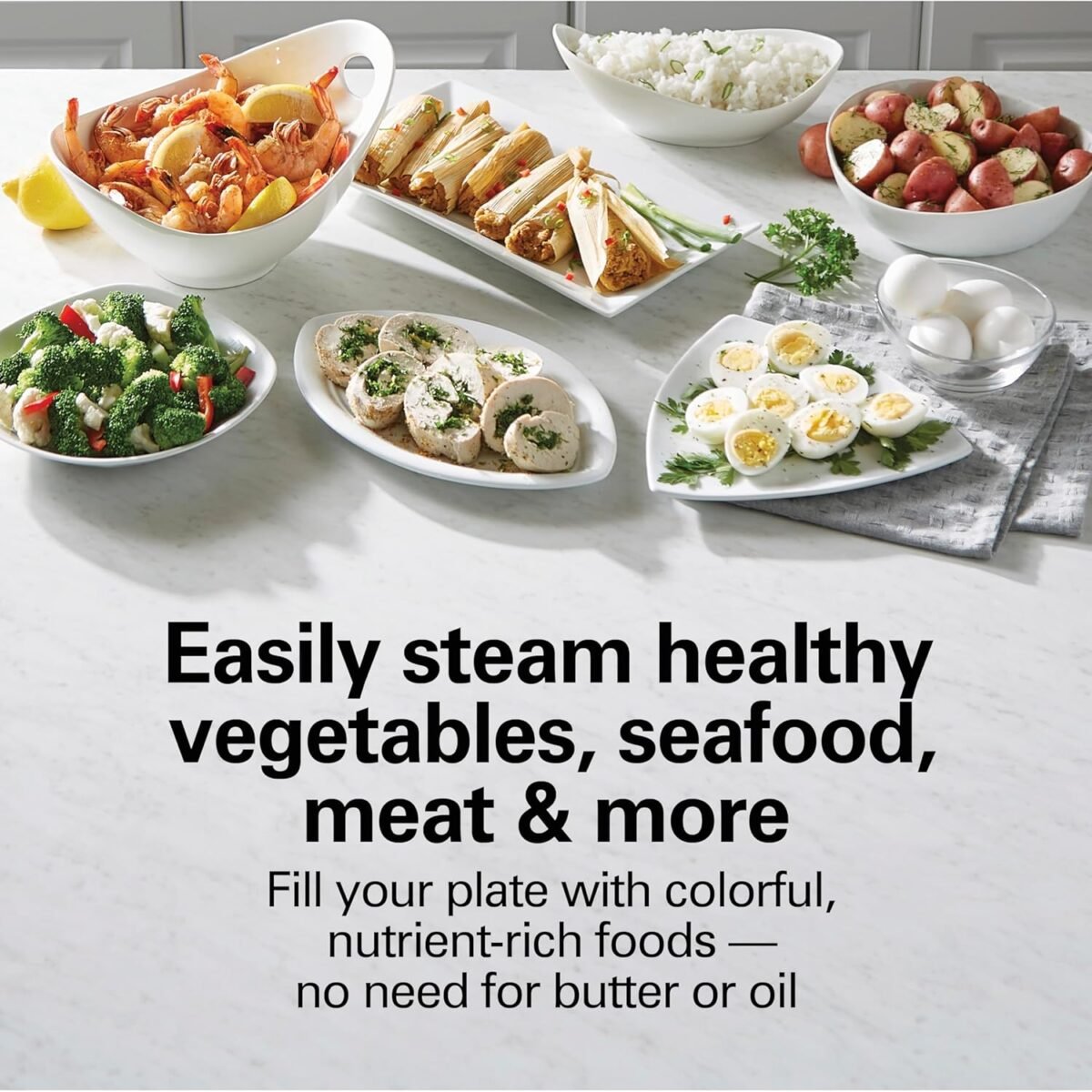 1750213613 hamilton beach digital electric food steamer rice cooker for quick healthy cooking for vegetables and seafood stackable two tier bowls 5.5 quart black stainless steel.jpg