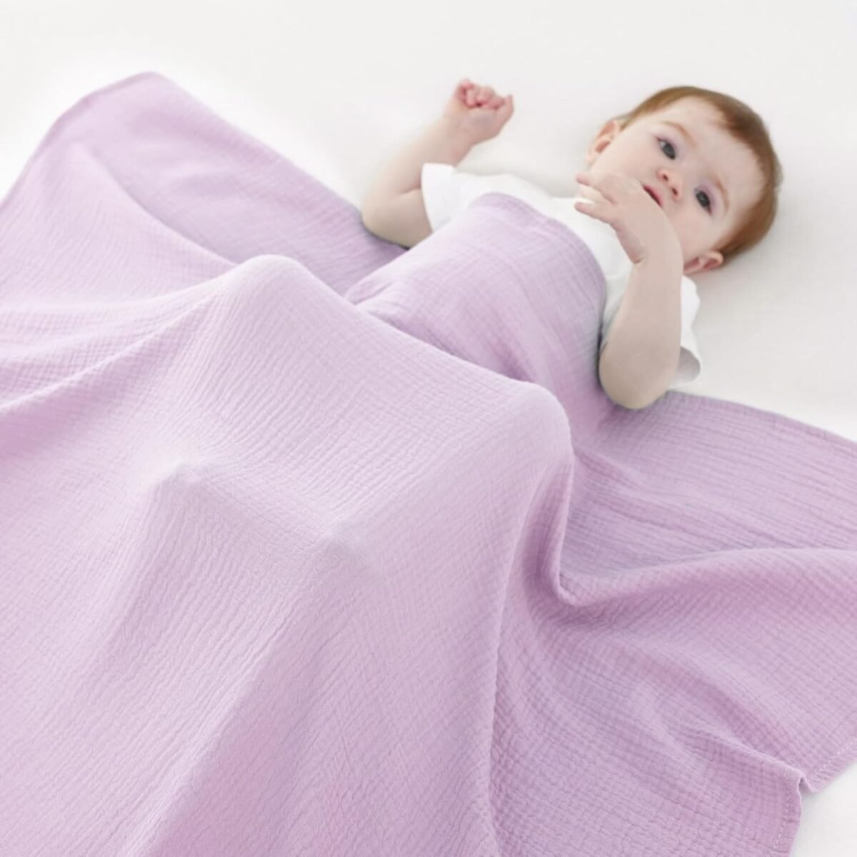 1750218668 muslin swaddle blankets for newborns 2 pack large 40 x 40 inches 100 cotton receiving blankets soft and breathable baby swaddles baby essentials for girls shower gift pink and purple.jpg