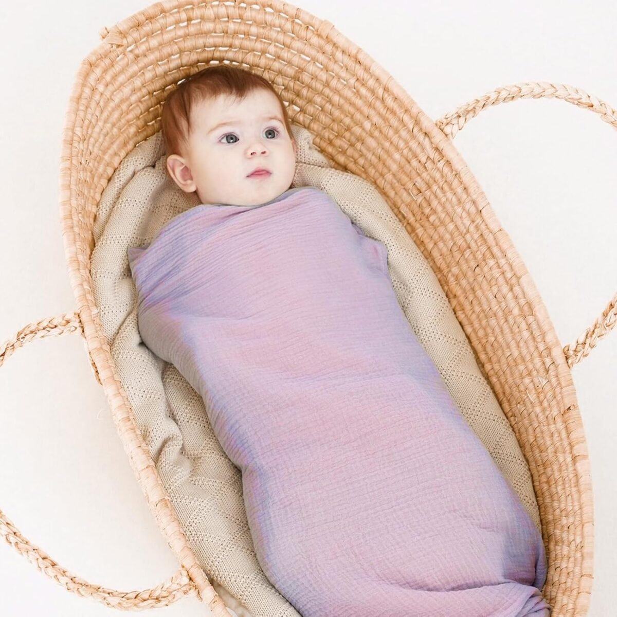 1750218670 muslin swaddle blankets for newborns 2 pack large 40 x 40 inches 100 cotton receiving blankets soft and breathable baby swaddles baby essentials for girls shower gift pink and purple.jpg