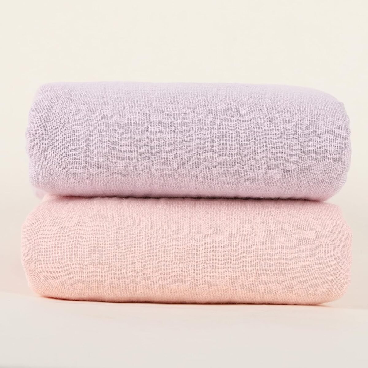 1750218671 muslin swaddle blankets for newborns 2 pack large 40 x 40 inches 100 cotton receiving blankets soft and breathable baby swaddles baby essentials for girls shower gift pink and purple.jpg