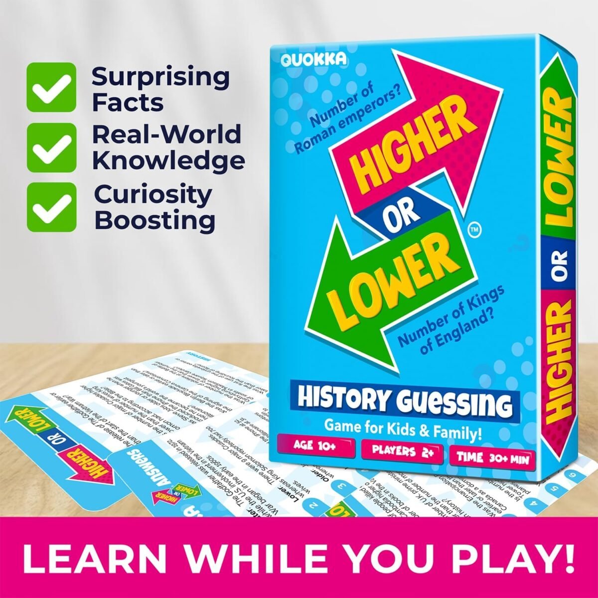 1750225231 quokka trivia board games for kids and adults family night history games 4xset higher or lower trivia cards guess fun questions easy to learn 2 players challenge your history knowledge.jpg