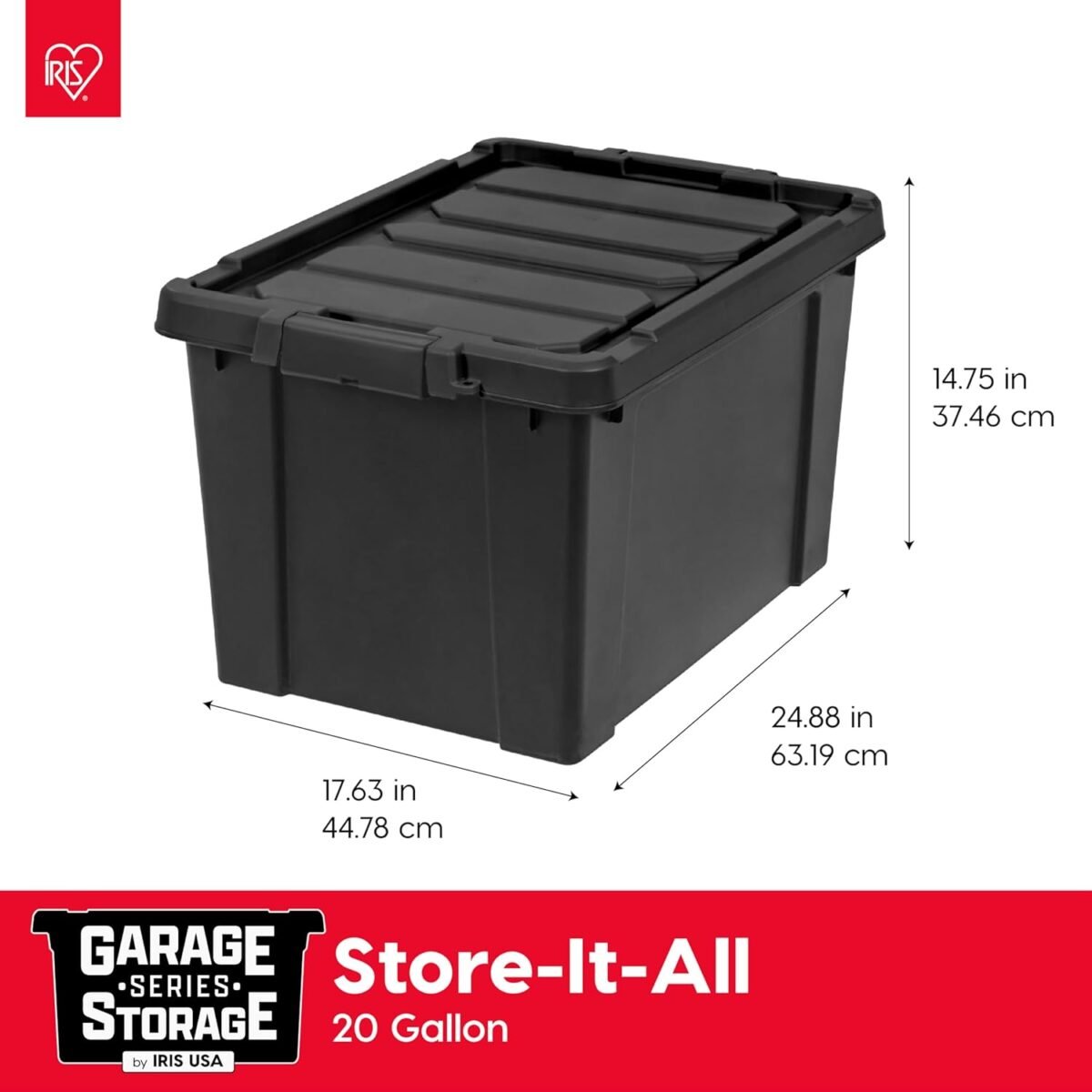 1750225553 iris usa 20 gallon lockable storage bins with lids 6 pack made in usa heavy duty stackable containers garage organizing bins moving tubs rugged sturdy equipment utility box black.jpg