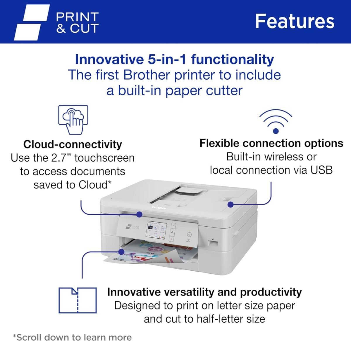 1750225622 brother wireless all in one color inkjet printer with auto paper cutter scanner copier and fax for home office print and cut machine with mobile printing and 150 sheet capacity j1800dw.jpg